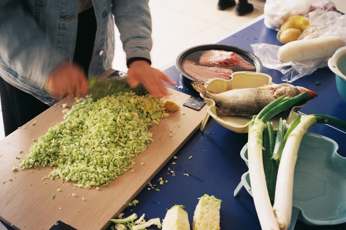 Farmer's market display of seasonal spring vegetables